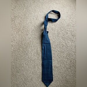 Giorgio Armani Navy and White Patterned Tie